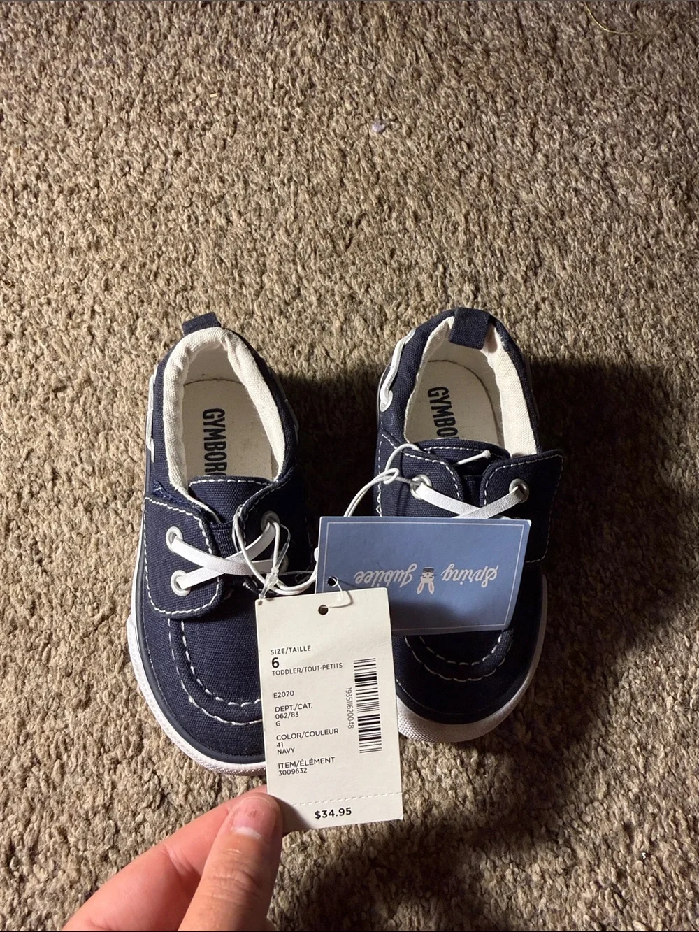 Gymboree Navy Blue Canvas Lace-Up Kids Sneakers